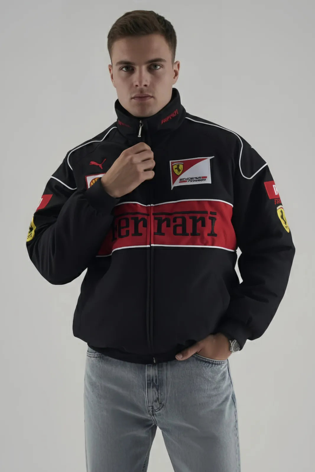 Legendary Ferrari F1 Racing Jacket – Heritage Motorsport Bomber Jacket by THE DRIP SOUL