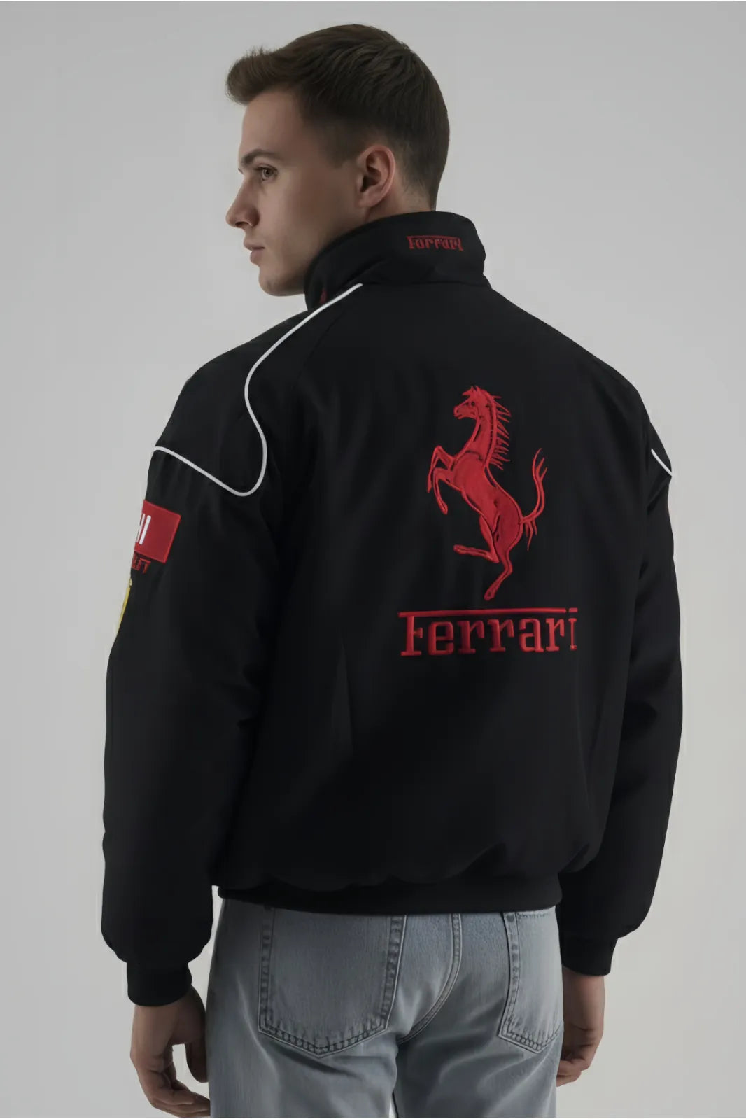 Legendary Ferrari F1 Racing Jacket – Heritage Motorsport Bomber Jacket by THE DRIP SOUL