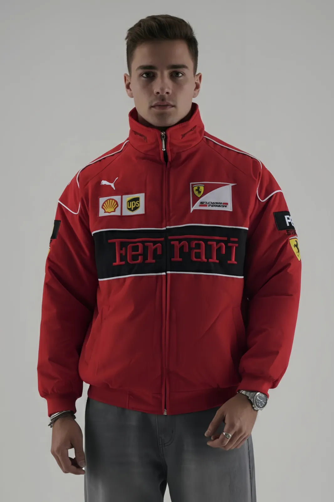 Ferrari Legacy F1 Racing Jacket – Retro Bomber by THE DRIP SOUL