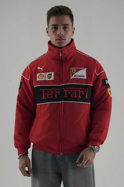 Ferrari Legacy F1 Racing Jacket – Retro Bomber by THE DRIP SOUL