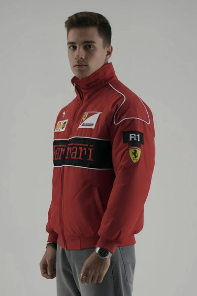 Ferrari Legacy F1 Racing Jacket – Retro Bomber by THE DRIP SOUL