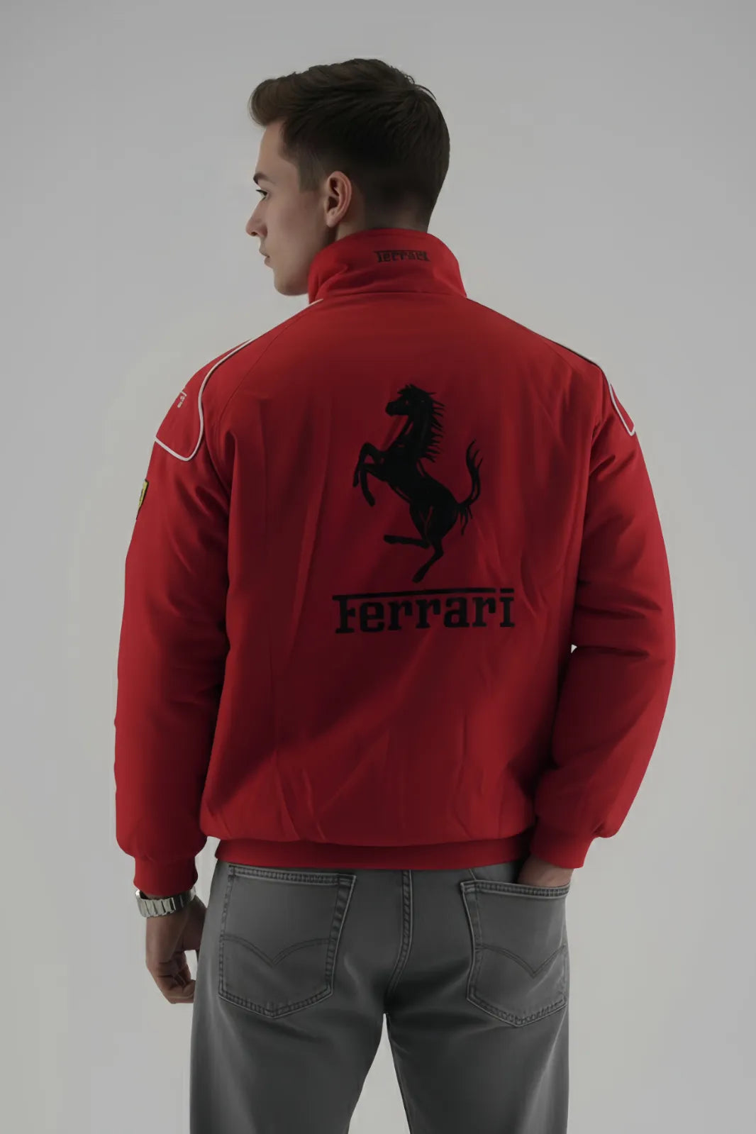 Ferrari Legacy F1 Racing Jacket – Retro Bomber by THE DRIP SOUL