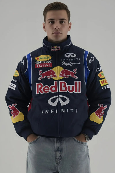 Red Bull F1 Racing Jacket – Classic Motorsport Bomber by THE DRIP SOUL