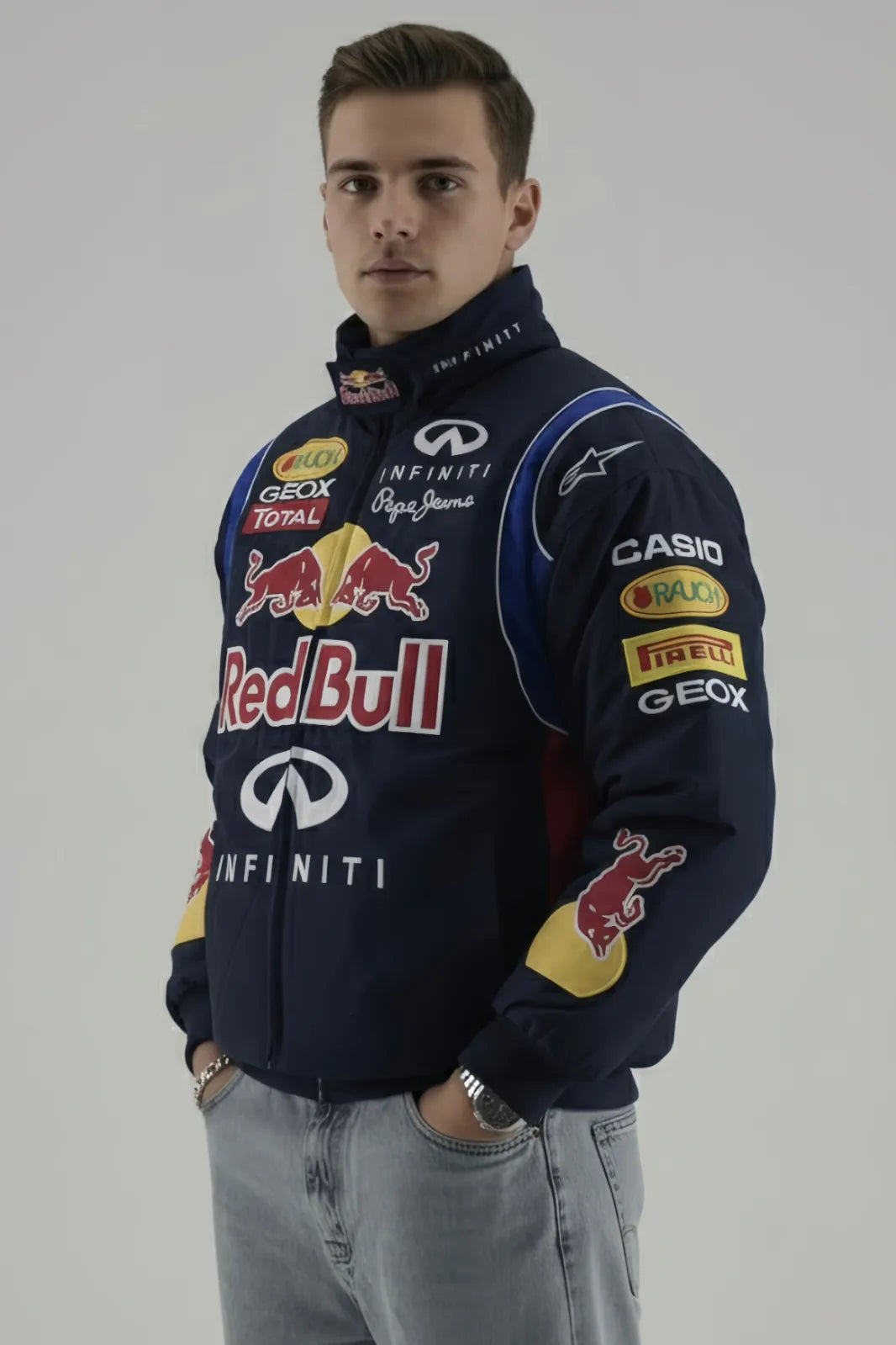Red Bull F1 Racing Jacket – Classic Motorsport Bomber by THE DRIP SOUL