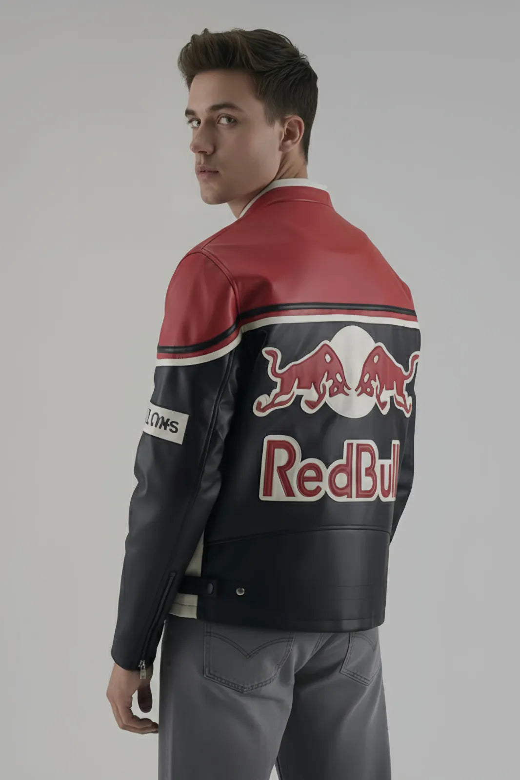 RedBull F1 Racing Leather Jacket – Premium Motorsport Jacket by THE DRIP SOUL