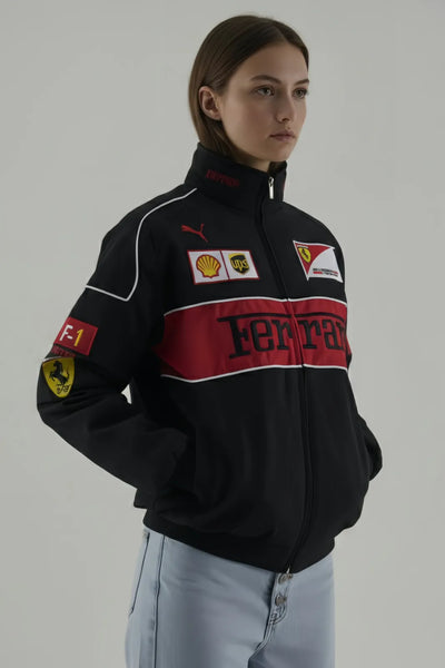 THE DRIP SOUL Ferrari F1 Racing Jacket – Refined Motorsport-Inspired Street Bomber Jacket
