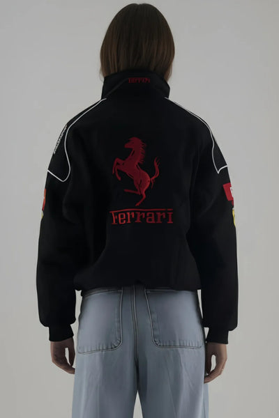 THE DRIP SOUL Ferrari F1 Racing Jacket – Refined Motorsport-Inspired Street Bomber Jacket